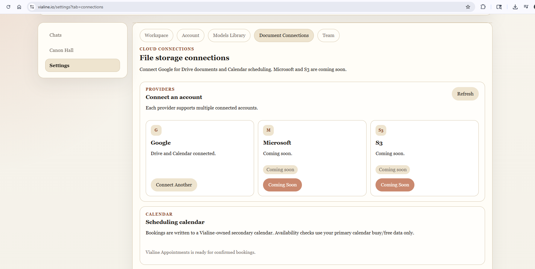 Vialine AI Document Linking Workspace